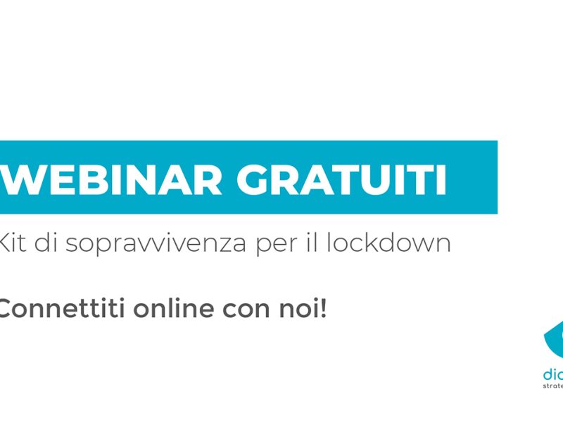 Banner didardo dei webinar gratuiti di aprile 2020: kit di sopravvivenza per il lockdown