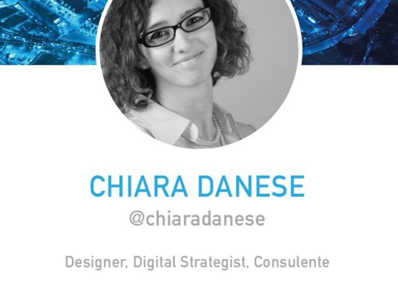 Badge da speaker di Chiara Danese, designer e co-founder di didardo, al World IA Day Genova 2018