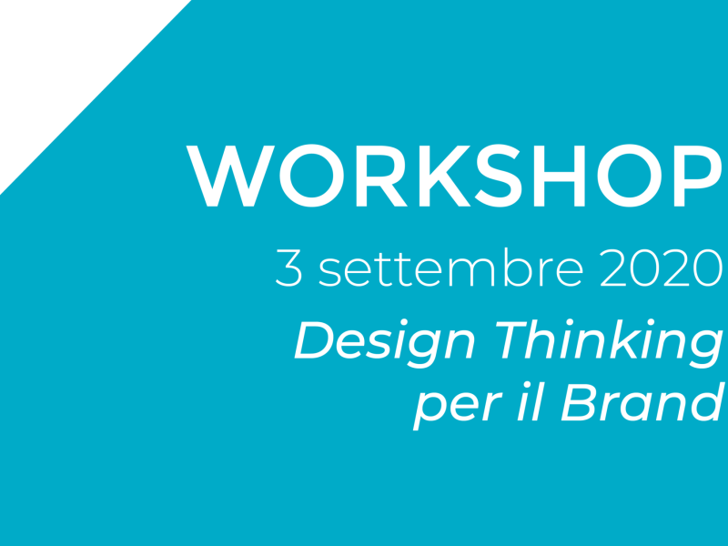 Locandina didardo del workshop Design Thinking per il brand del 3 settembre 2020