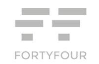 Logo di FortyFour, tra le realtà che hanno lavorato con didardo