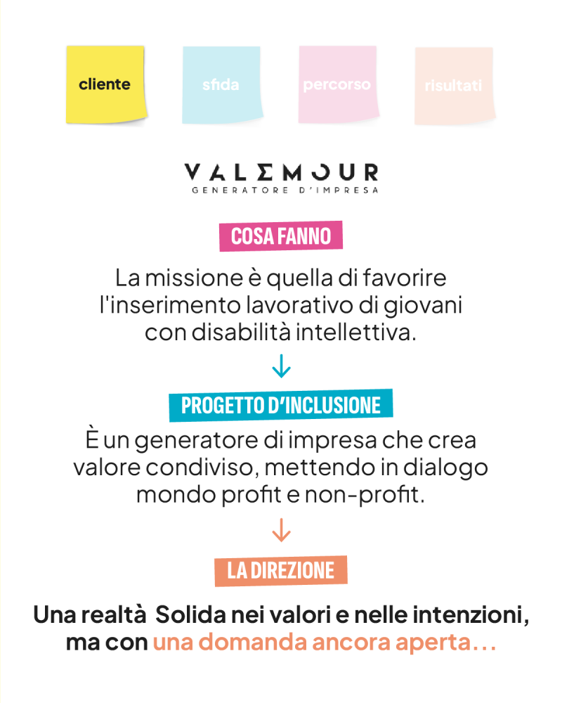 Caso studio didardo Valemour: impresa sociale che favorisce l'inserimento lavorativo di giovani con disabilità intellettiva